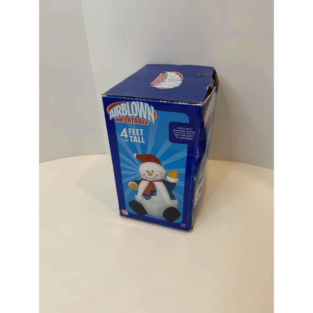 Gemmy Airblown Inflatable Snowman 4 Foot Tall‎ w Box
